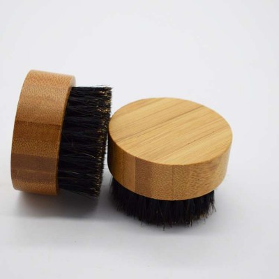 Custom Private logo black bristle beard brush wholesale